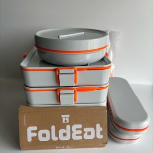 FoldEat Fuller Container Set! Back to school Lunch box. new without tags